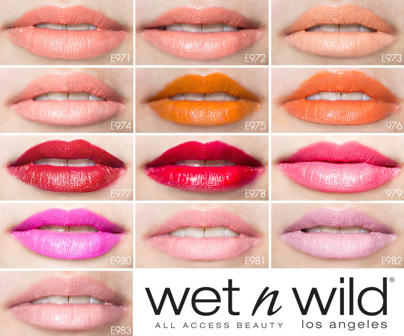 All new 13 color Wet n Wild Mega Last Lip Color