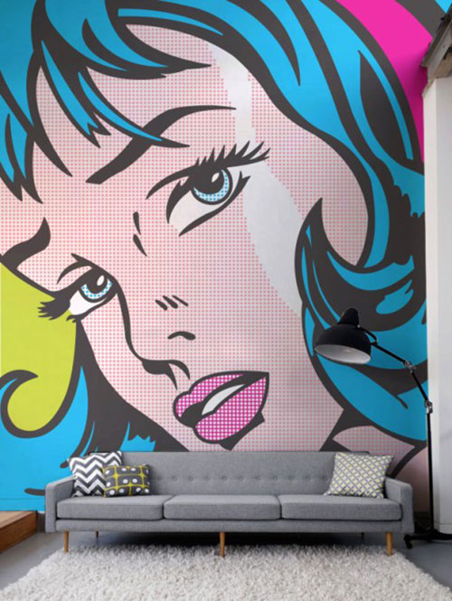 Wallpaper style pop art