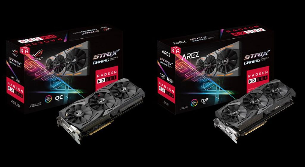 ด้านซ้าย: เวอร์ชั่นสินค้า AMD เดิม (ROG) ด้านขวา: เวอร์ชั่นสินค้า AMD ใหม่ (AREZ) จะเห็นได้ว่า นอกเหนือจากชื่อสินค้า จะแทบไม่มีอะไรต่างอย่างนัยสำคัญ ©ASUSTeK Computer Inc.